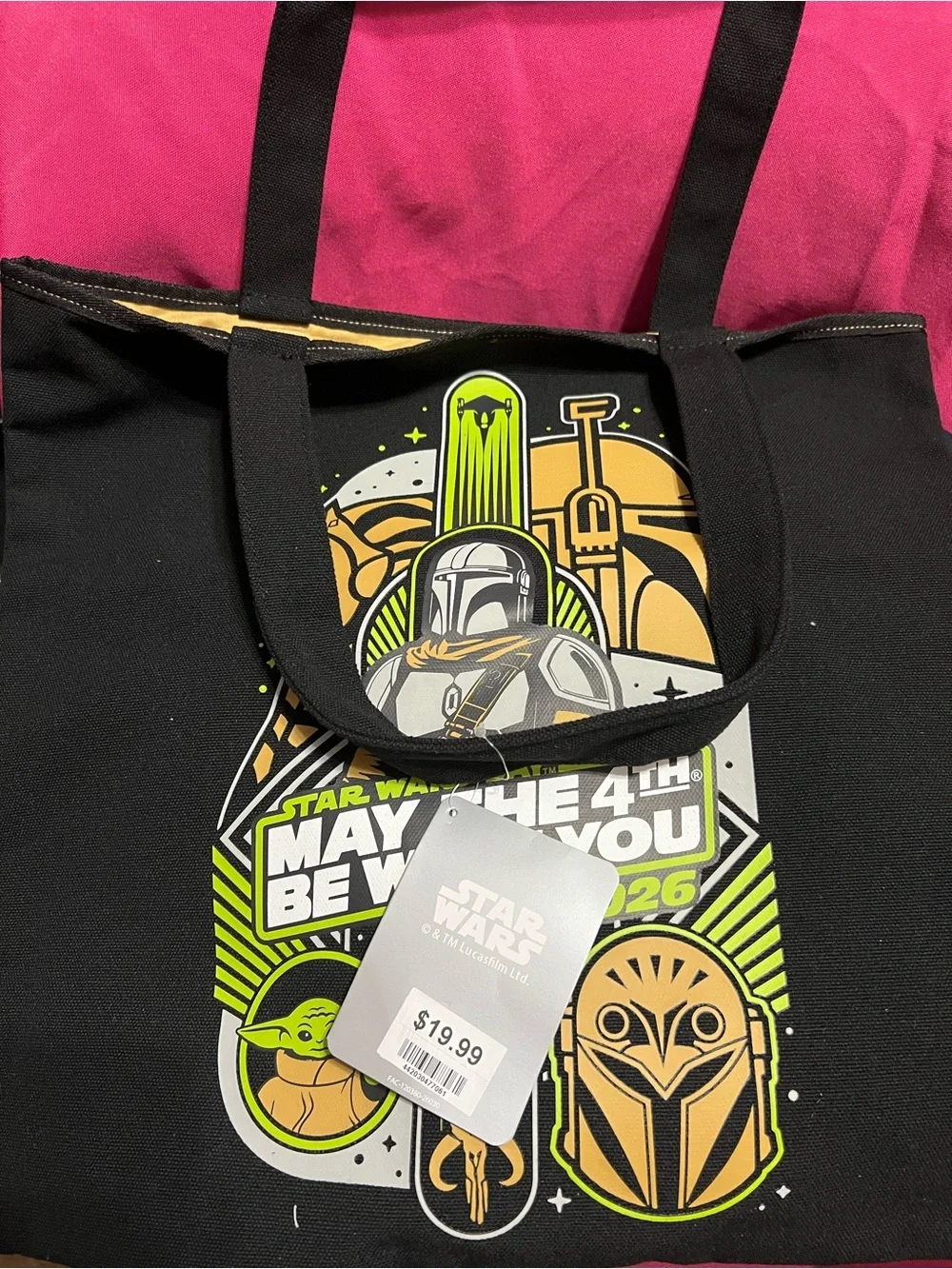 Star Wars Day - May The 4th Be WithYou , Black Graphic Tote Bag , Disney